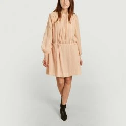 See by Chloe Peach Long Sleeve Dress