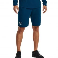 Under Armour Pantaloncini Rival Terry Uomo Deep Sea / Onyx White