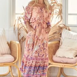 Jaase Princess Swan Print Tiana Dress