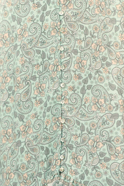 Jaase Gemini Mint Paisley Maxi Dress