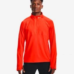 Under Armour Maglia Qualifier Run 2.0 ½ Zip Uomo Arancione
